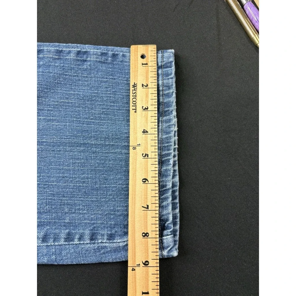 Lee Relaxed Straight Leg Jeans‎ Womens 16W Dark Blue Stretch Denim 34x29